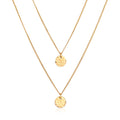 Kalung perak 925 lapis emas dengan layer plate liontin elegan Elli Jewelry