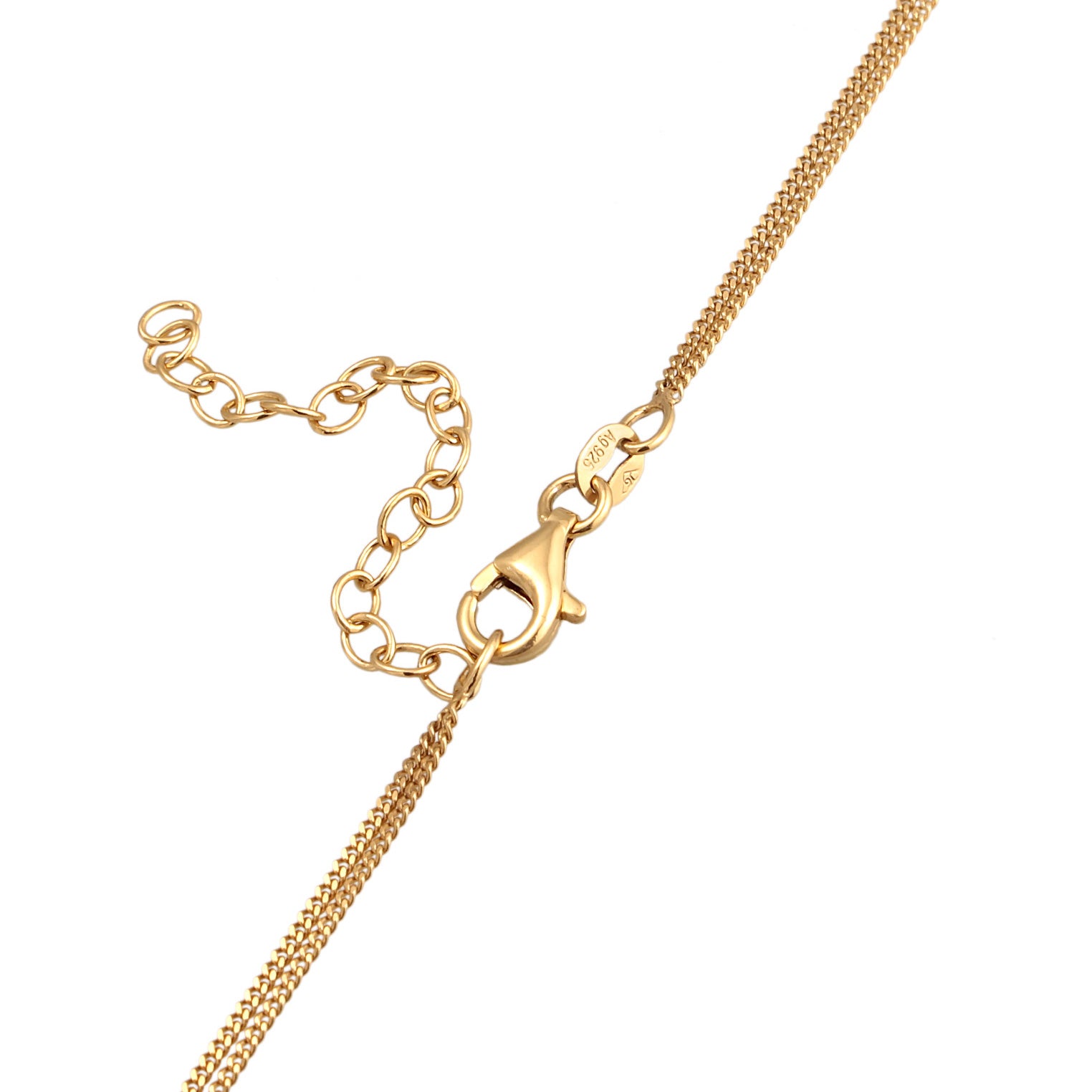 Gold Kalung Perhiasan Perak 925 Wanita Layer Platelet Pendant Hammered Gold Plated