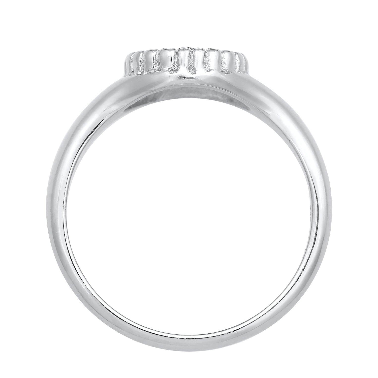 Silver Cincin Perhiasan Perak 925 Wanita Signet Evil Eye Synthetic Opal