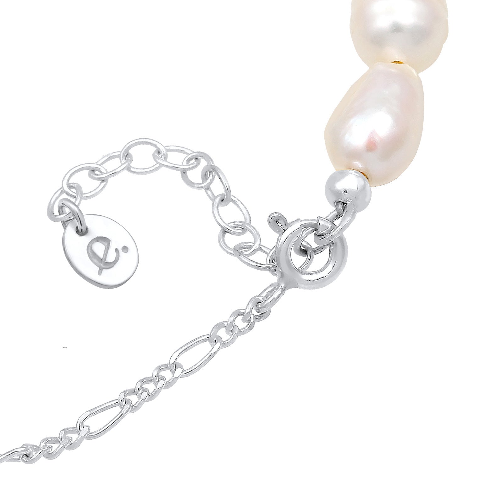 Silver Perhiasan Wanita Perak Asli - Silver Gelang Classic Mutiara Air Tawar Asli