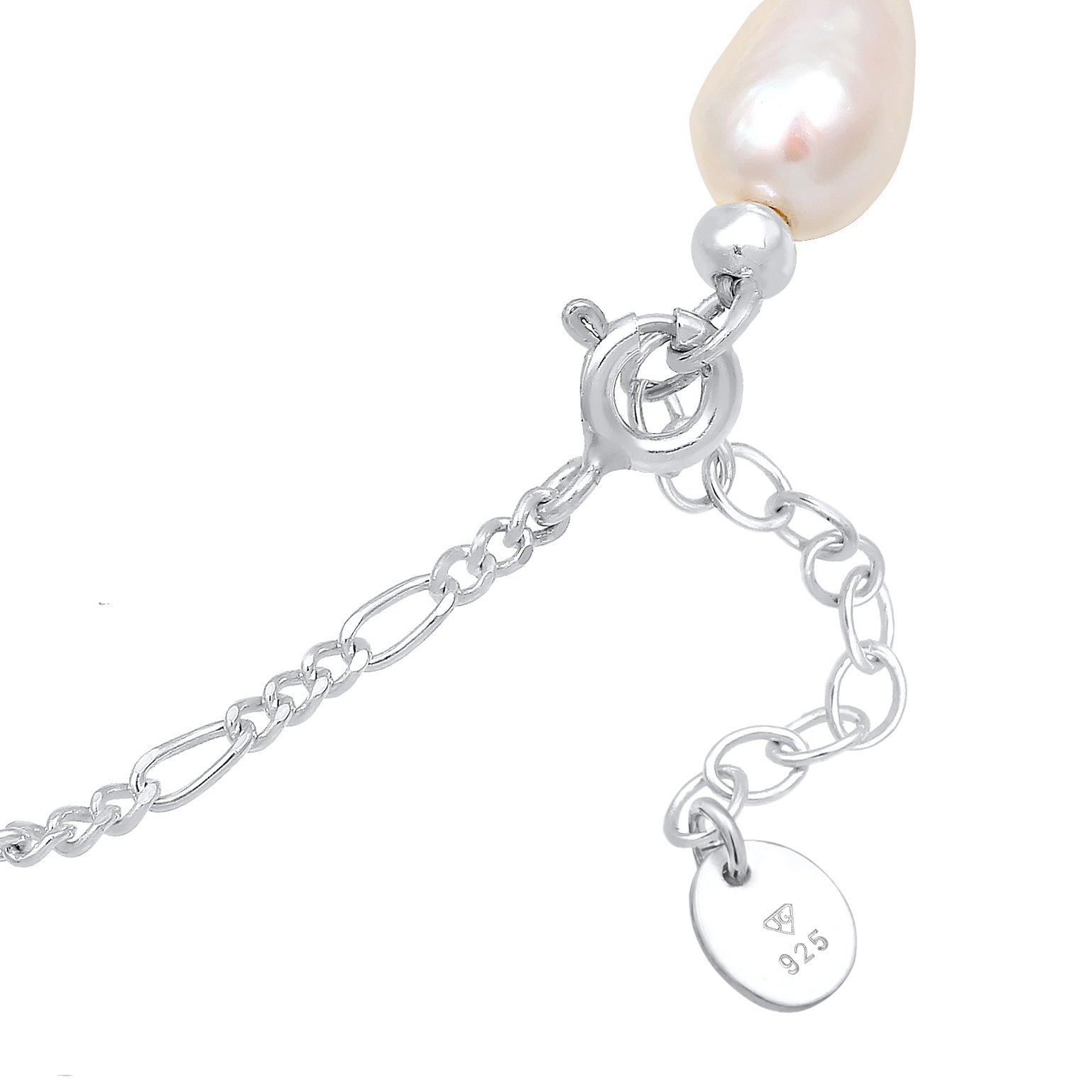 Silver Perhiasan Wanita Perak Asli - Silver Gelang Classic Mutiara Air Tawar Asli