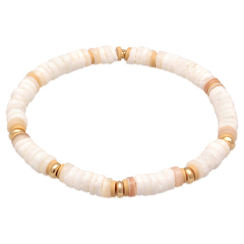 Gelang perak 925 dengan heishi beads elegan Elli Jewelry