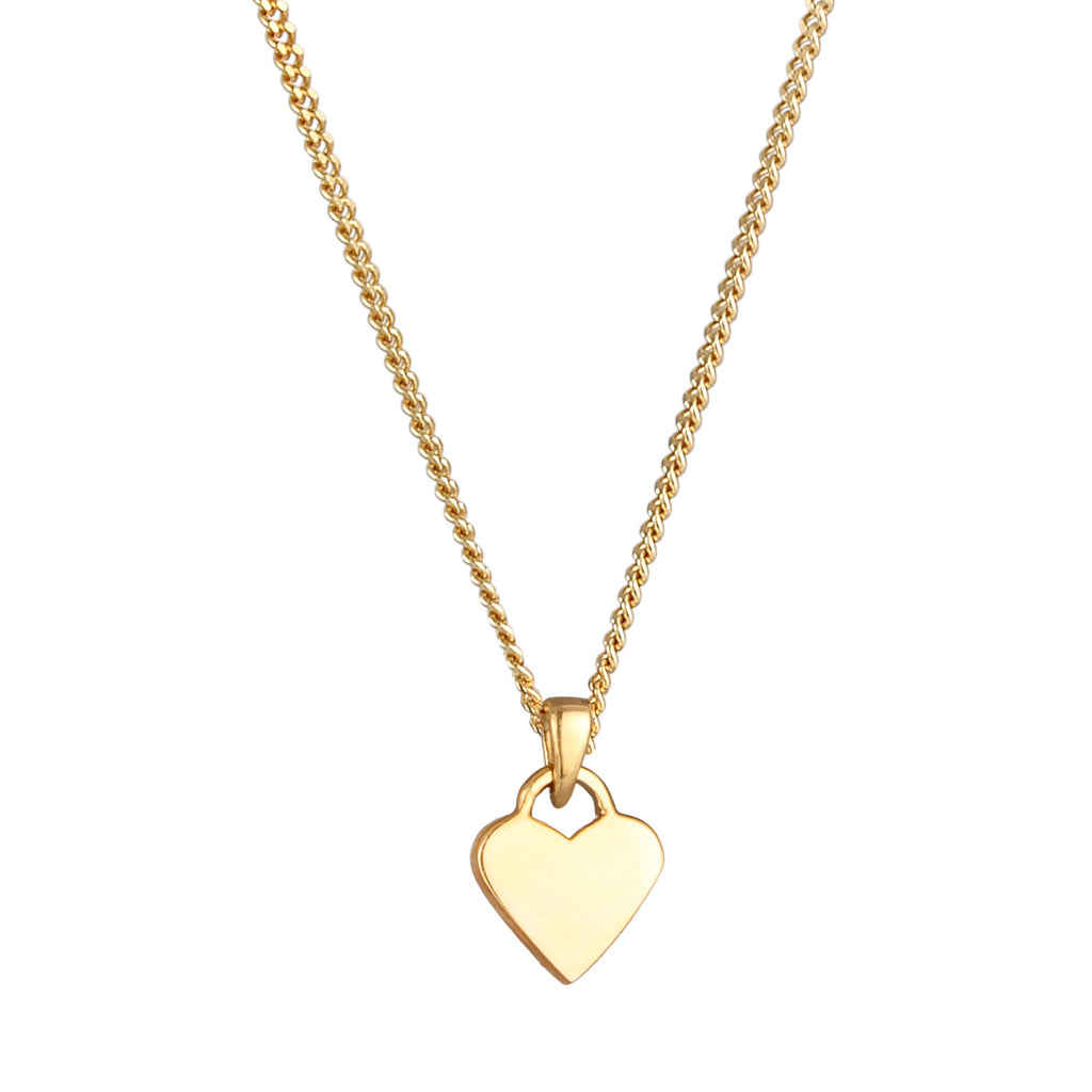 Gold Perhiasan Wanita Perak Asli - Silver Kalung Heart Cute Enamel Red Gold Plated