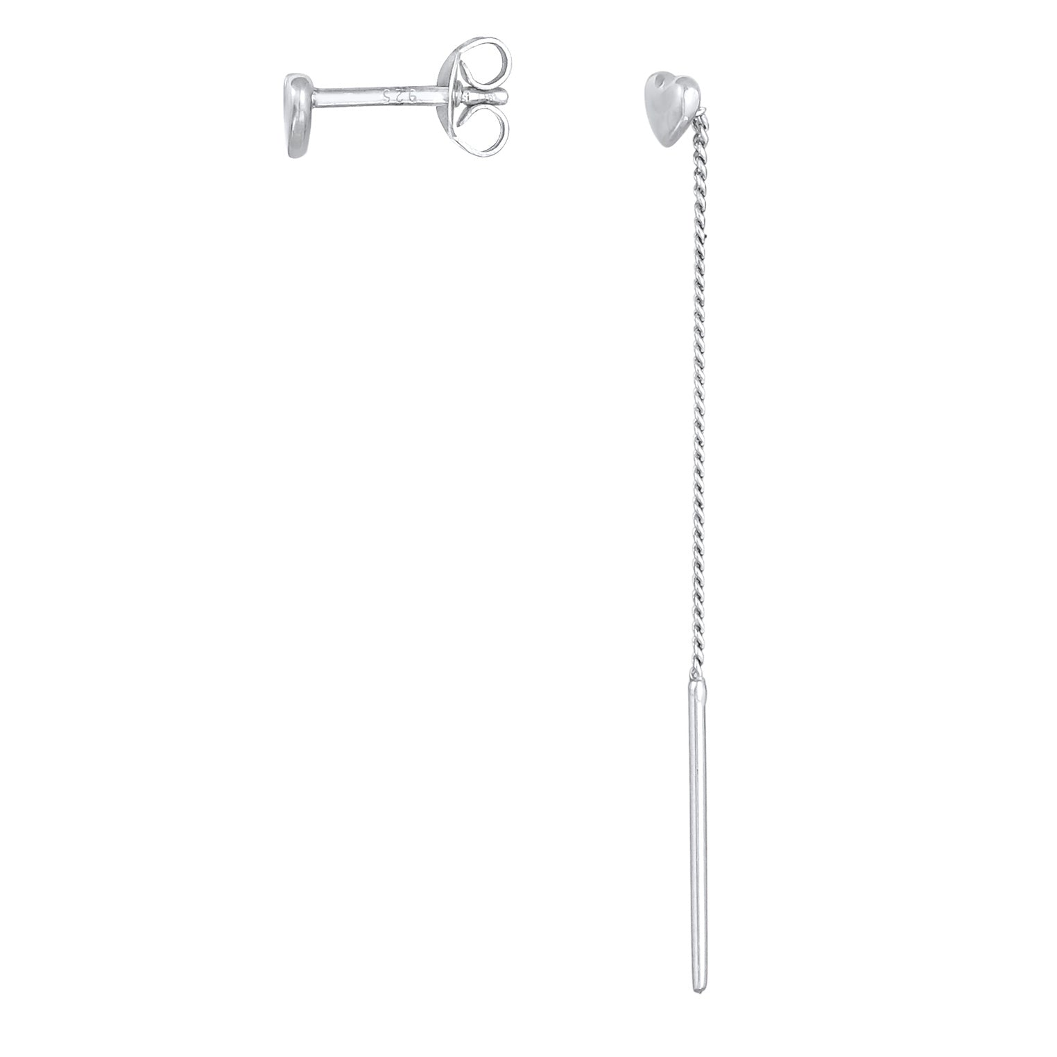 Silver Anting Perhiasan Perak 925 Wanita Set Heart Studs