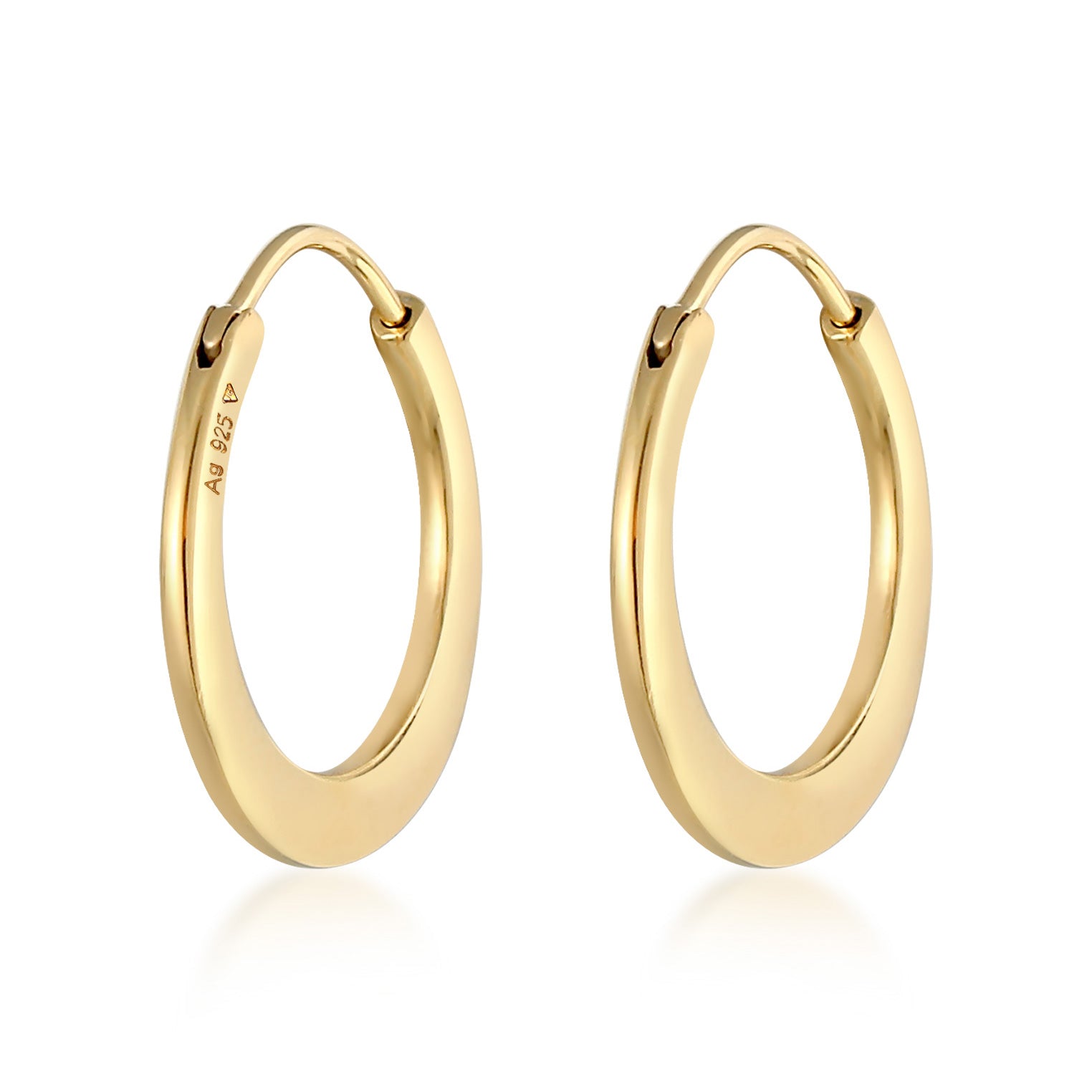 Gold Perhiasan Wanita Perak Asli - Silver Anting Creole Basic Gold Plated