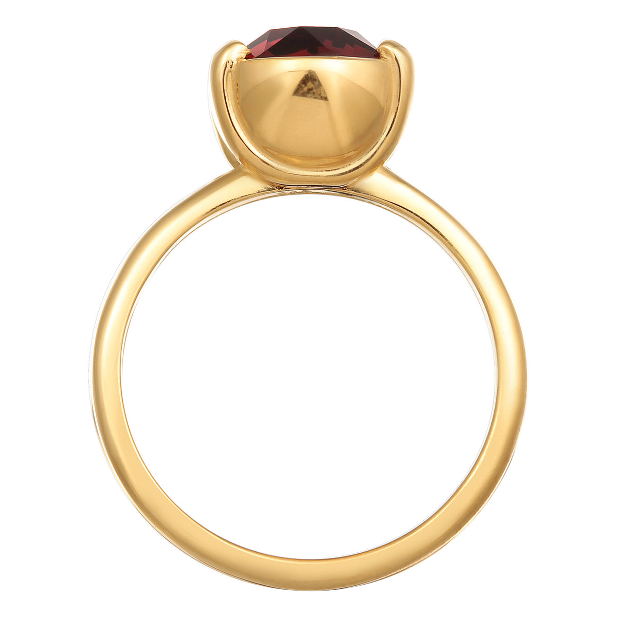 Ring Solitaire Crystals Black 925 Sterling Silver Rosegold Plated