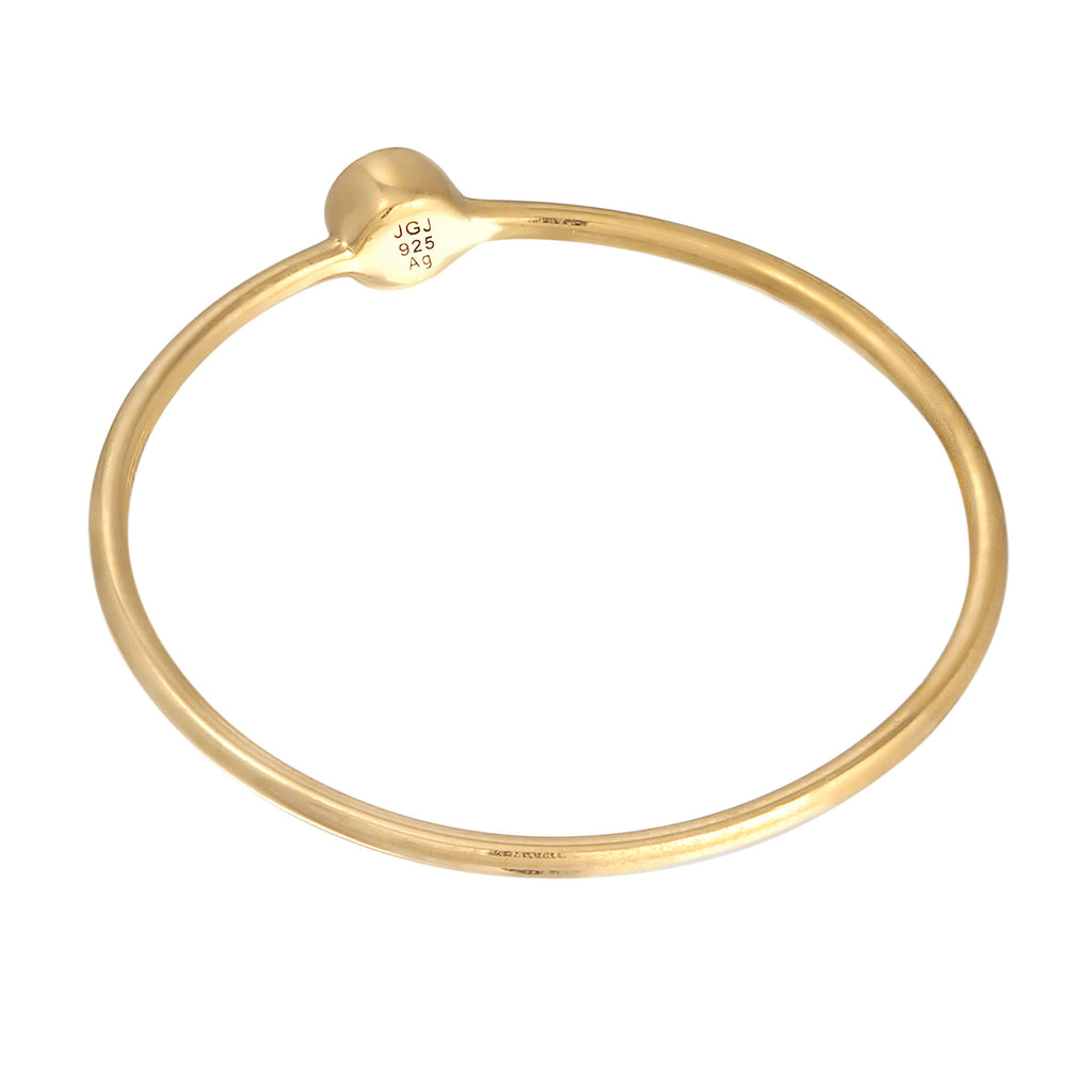 Green Cincin Perhiasan Perak 925 Wanita Solitaire Stack Filigree with Crystals Green Gold Plated