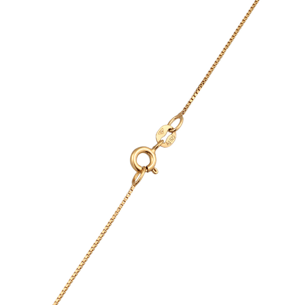 Gold Kalung Perhiasan Perak 925 Wanita Platelet Pendant Solitaire Crystal Gold Plated