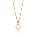 Gold Kalung Perhiasan Perak 925 Wanita Ball Shell Pearl Gold Plated