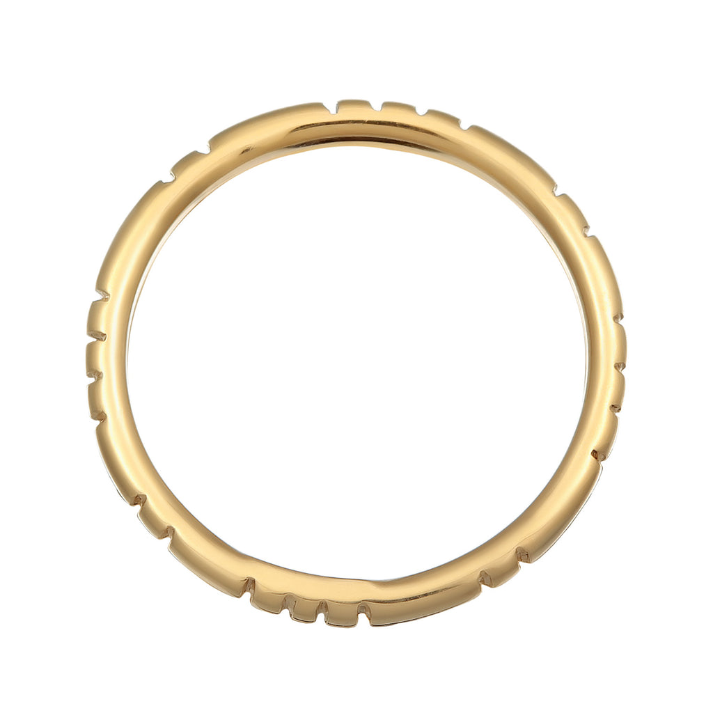 Gold Cincin Perhiasan Perak 925 Wanita Stacking Band Gold Plated