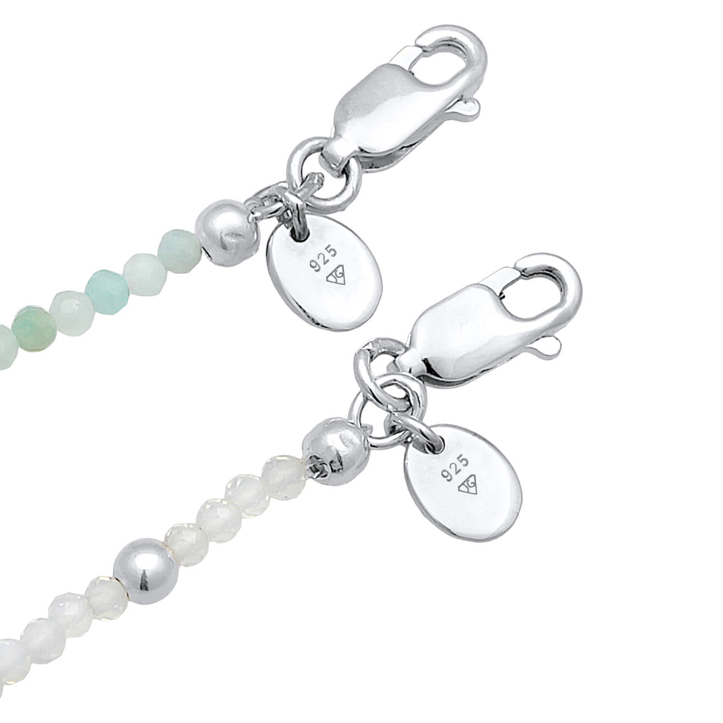 Silver Bracelet Set Beads Moon Freshwater Cultured Pearl In 925 Sterling Silver