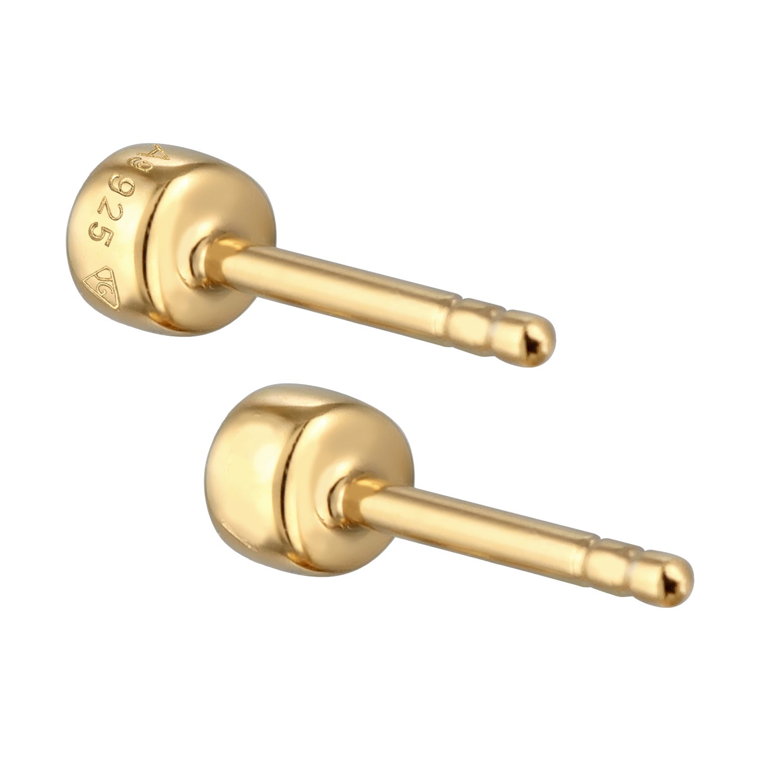 Pink Anting Perhiasan Perak 925 Wanita Stud Basic Crystals Pink Gold Plated