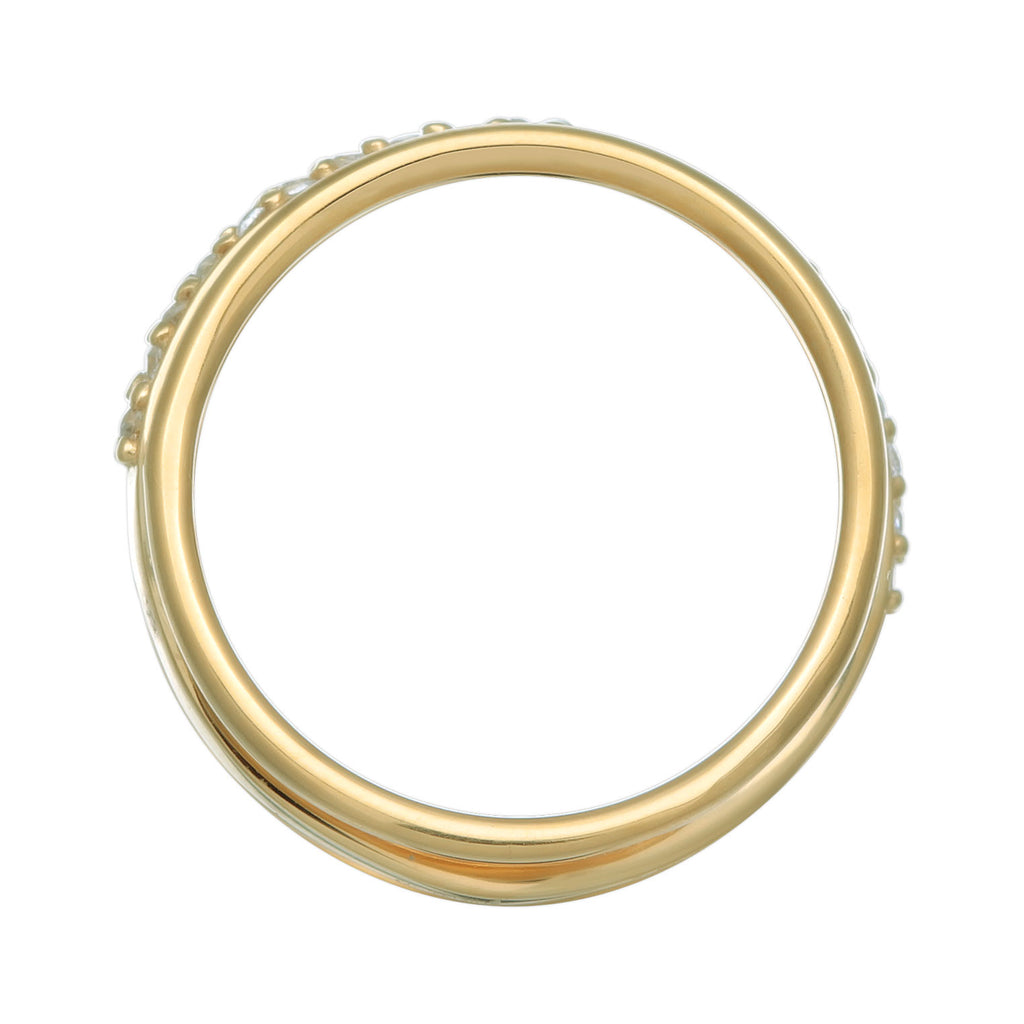 Gold Cincin Perhiasan Perak 925 Wanita Sparkling Zirconia Gold Plated