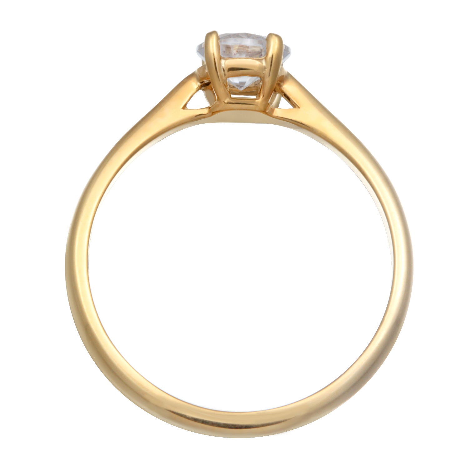 Gold Cincin Perhiasan Perak 925 Wanita Engagement Classic Gold Plated