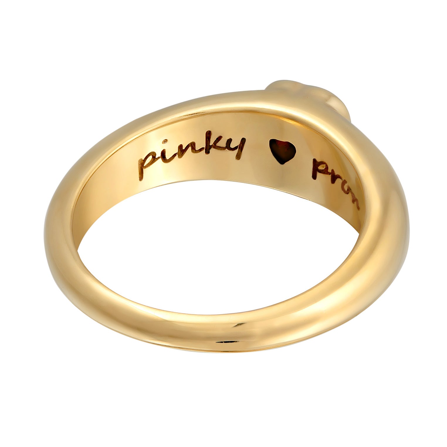Red Perhiasan Wanita Perak Asli - Silver Cincin Band Heart Love With Zirconia Gold Plated