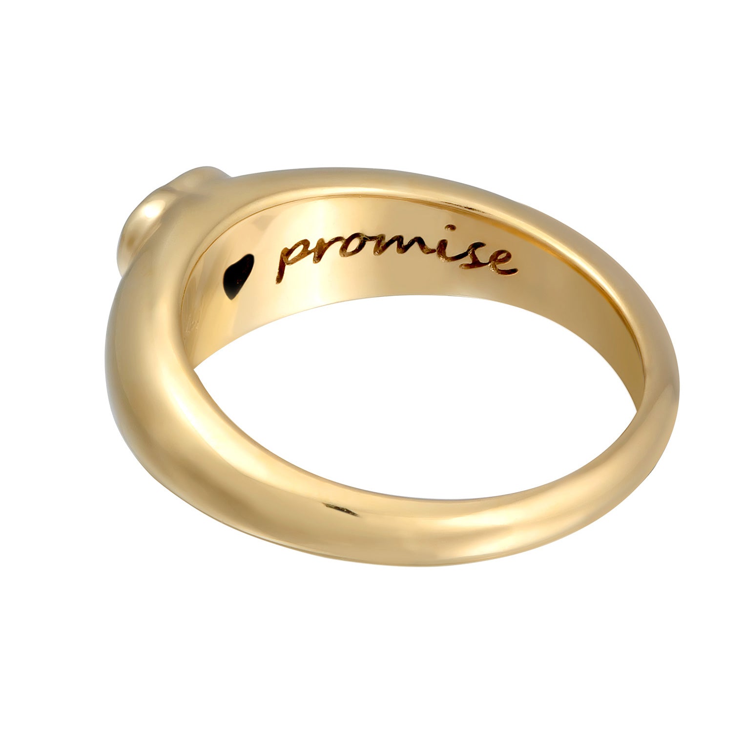 Red Perhiasan Wanita Perak Asli - Silver Cincin Band Heart Love With Zirconia Gold Plated