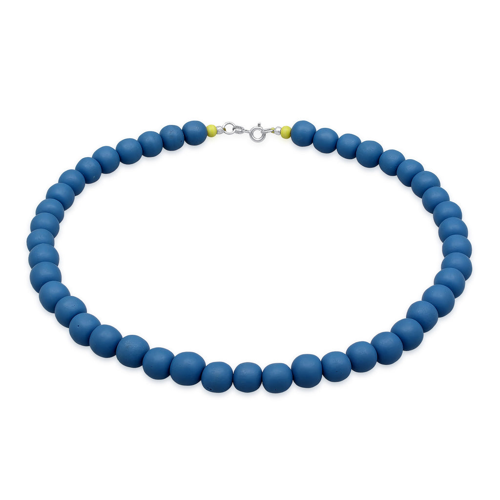 Ladies Trend Basic with resin pearls blue in 925 Sterling Silver