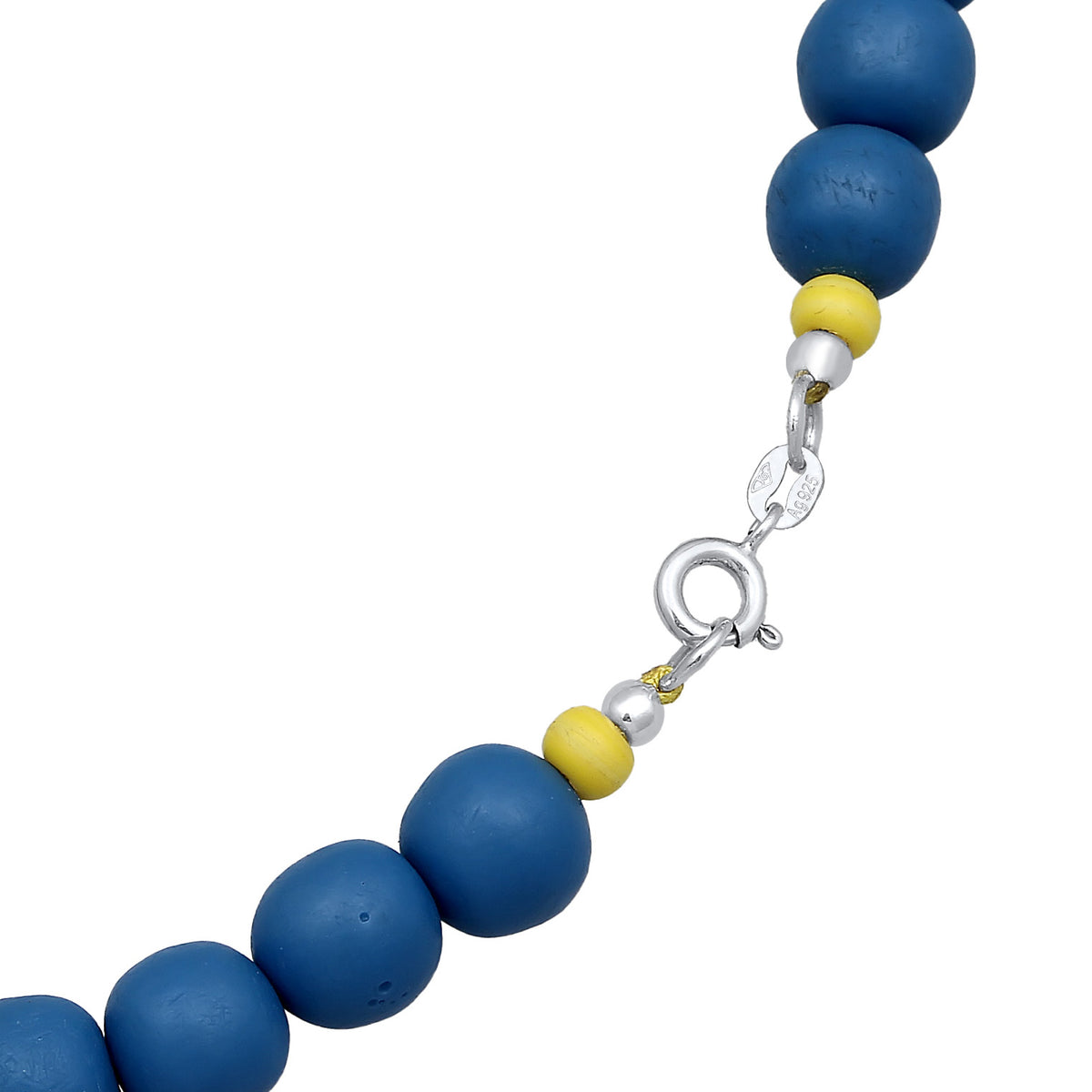 Ladies Trend Basic with resin pearls blue in 925 Sterling Silver