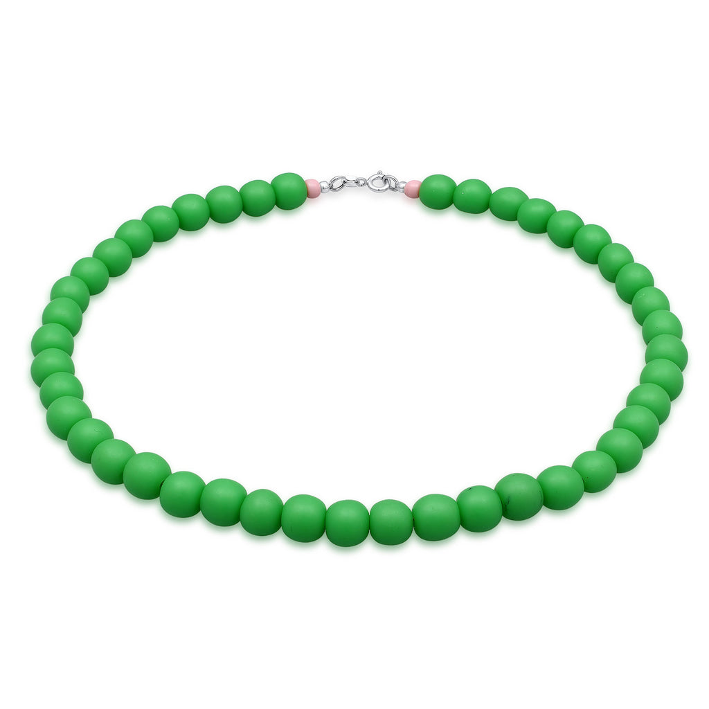 Ladies Trend Basic with resin Beads green in 925 Sterling Silver