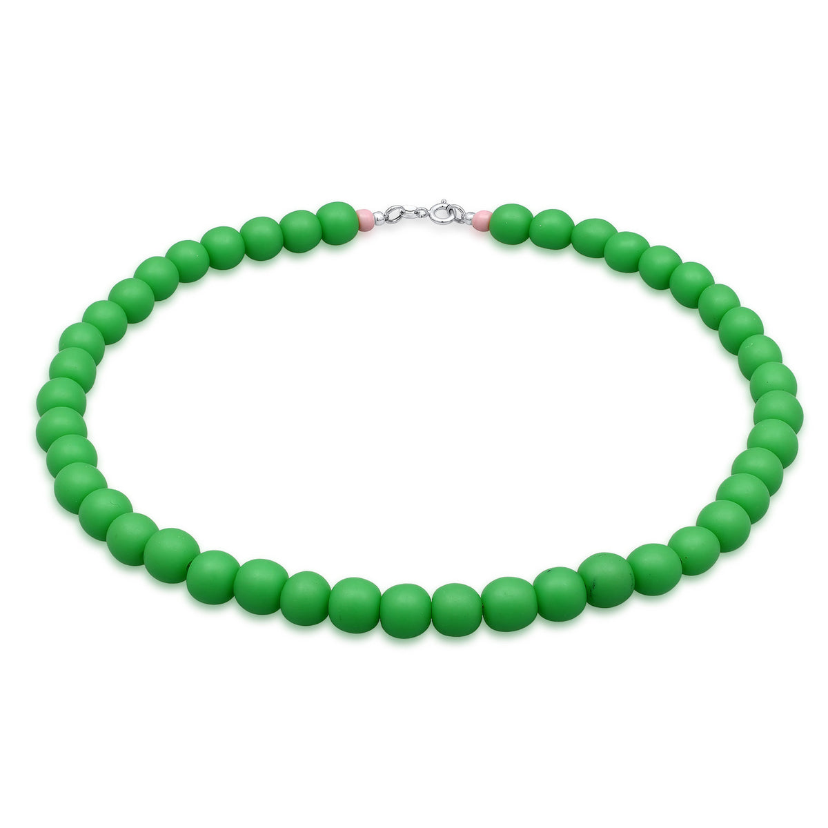 Ladies Trend Basic with resin Beads green in 925 Sterling Silver