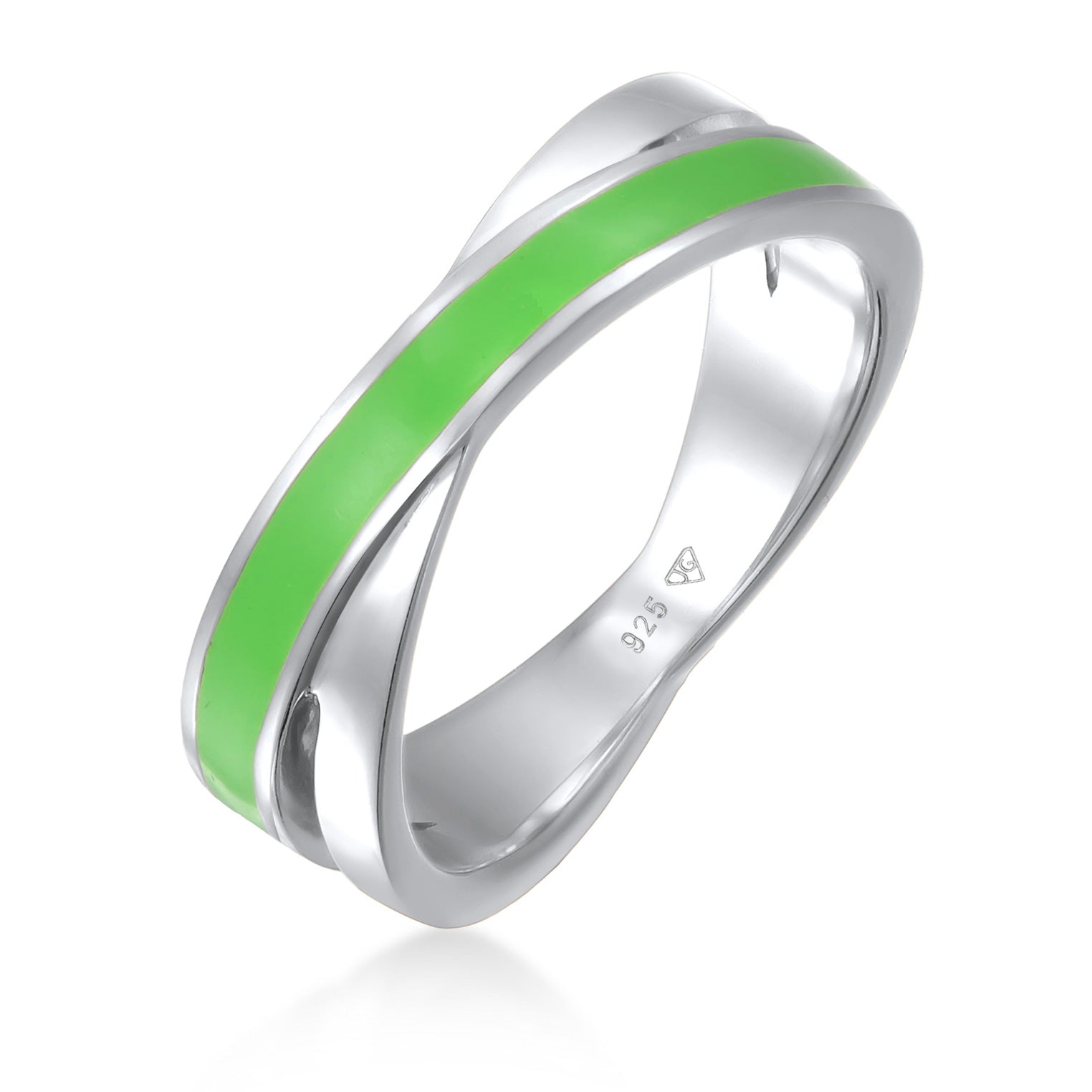 Green Cincin Perhiasan Perak 925 Wanita Innovation dengan Enamel Gold Plated