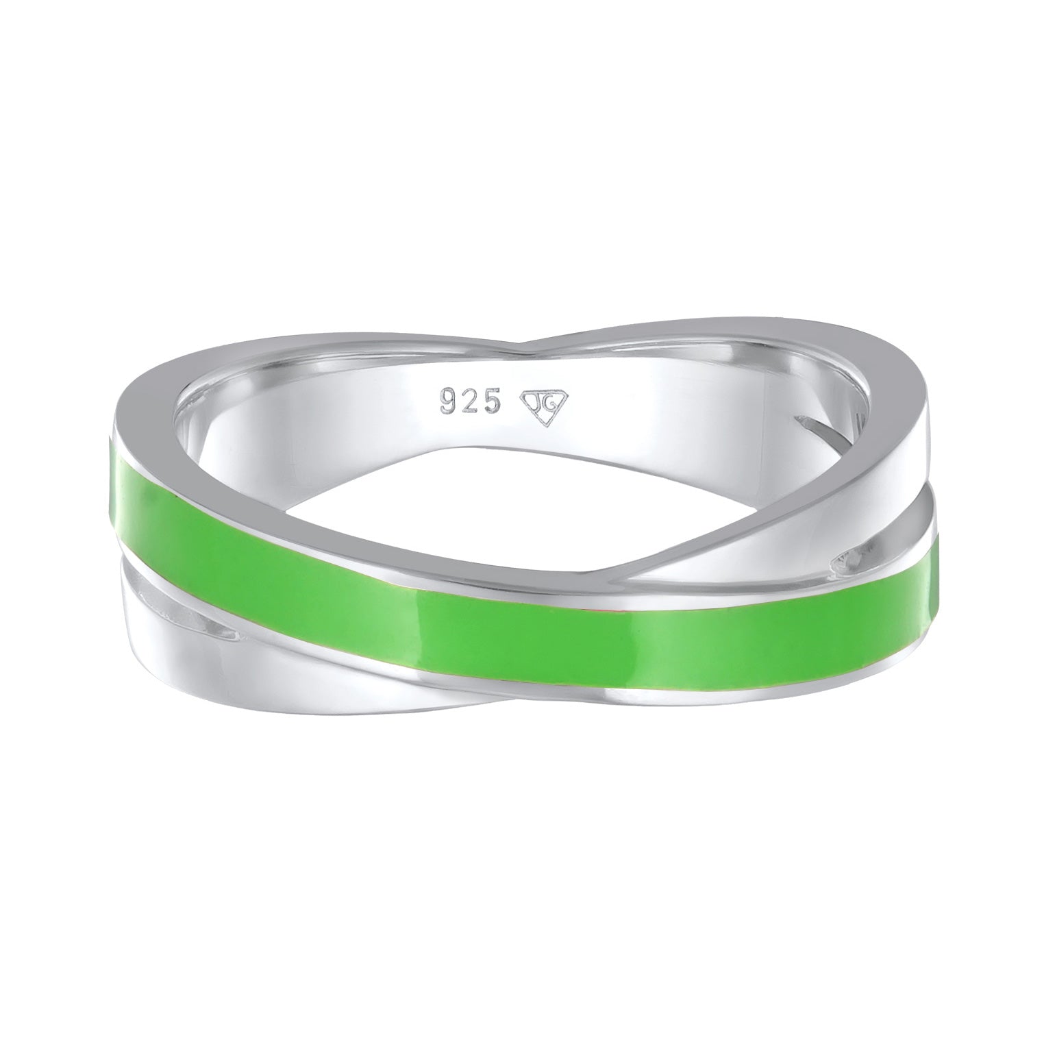 Green Cincin Perhiasan Perak 925 Wanita Innovation dengan Enamel Gold Plated
