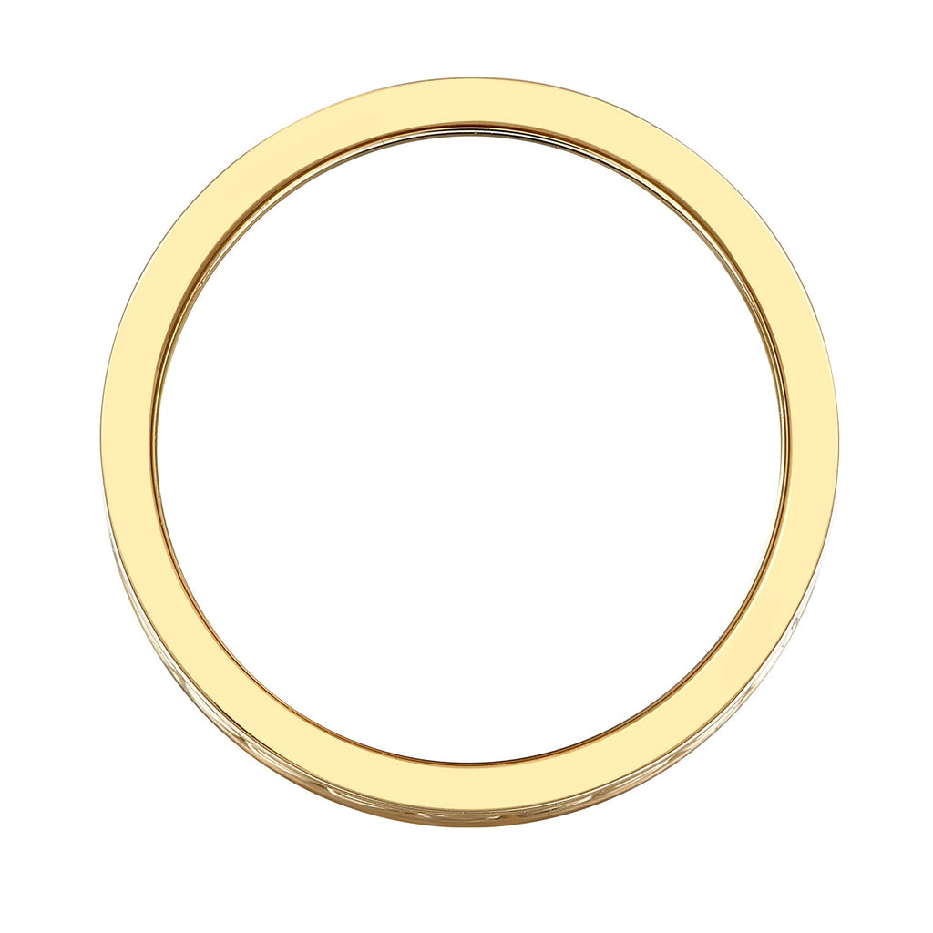 Gold - Elli | Embedded Chain Band Ring 925 Silver Gold Plated