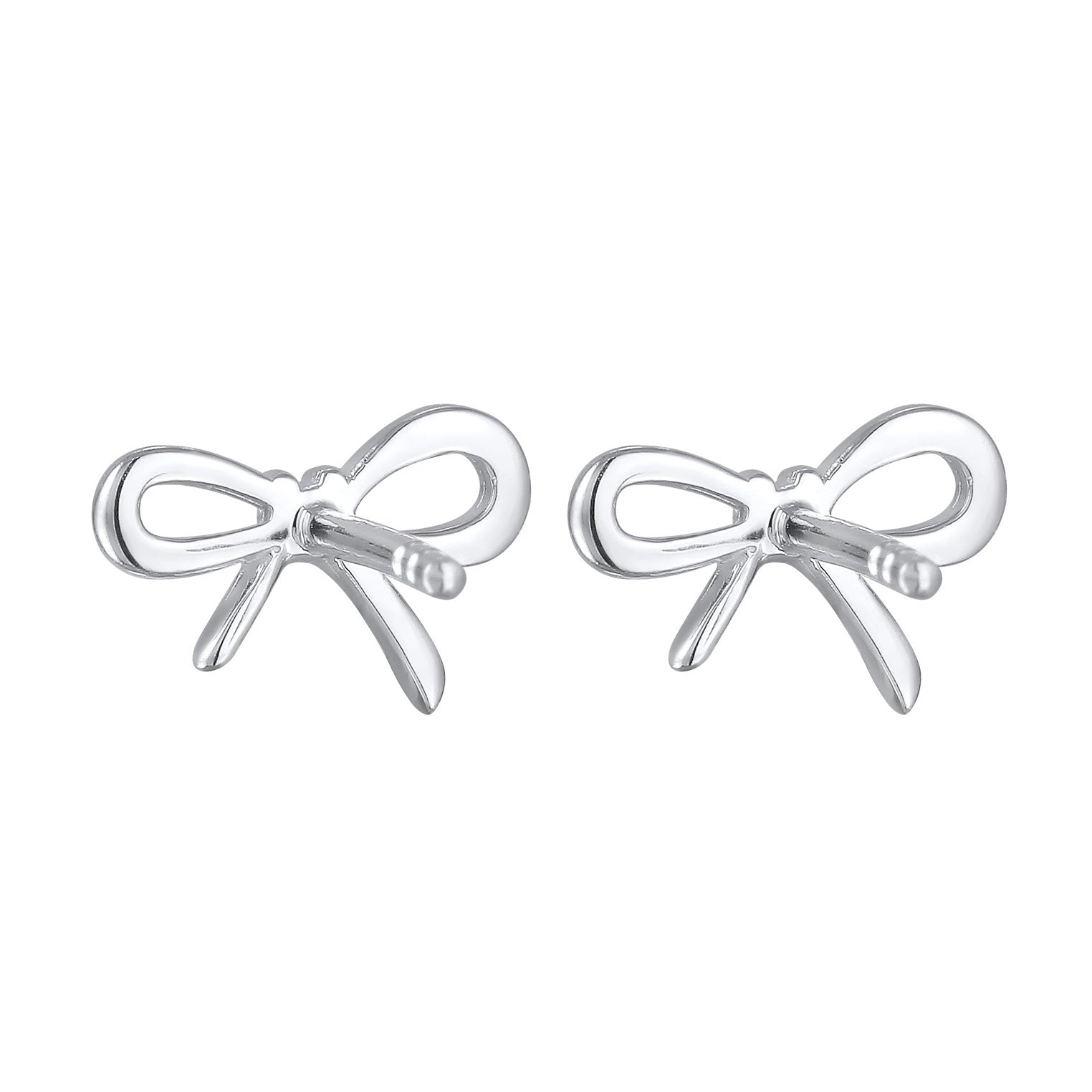 Silver Perhiasan Wanita Perak Asli Anting Ribbon Zirconia Crystal