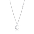 Kalung perak 925 dengan liontin bulan sabit elegan Elli Jewelry