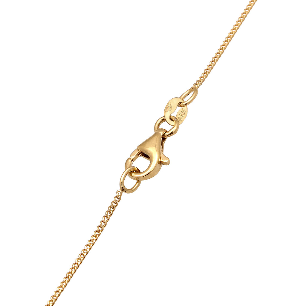 Gold Perhiasan Wanita Perak Asli - Silver Kalung Crescent Moon Astro Lapis Emas
