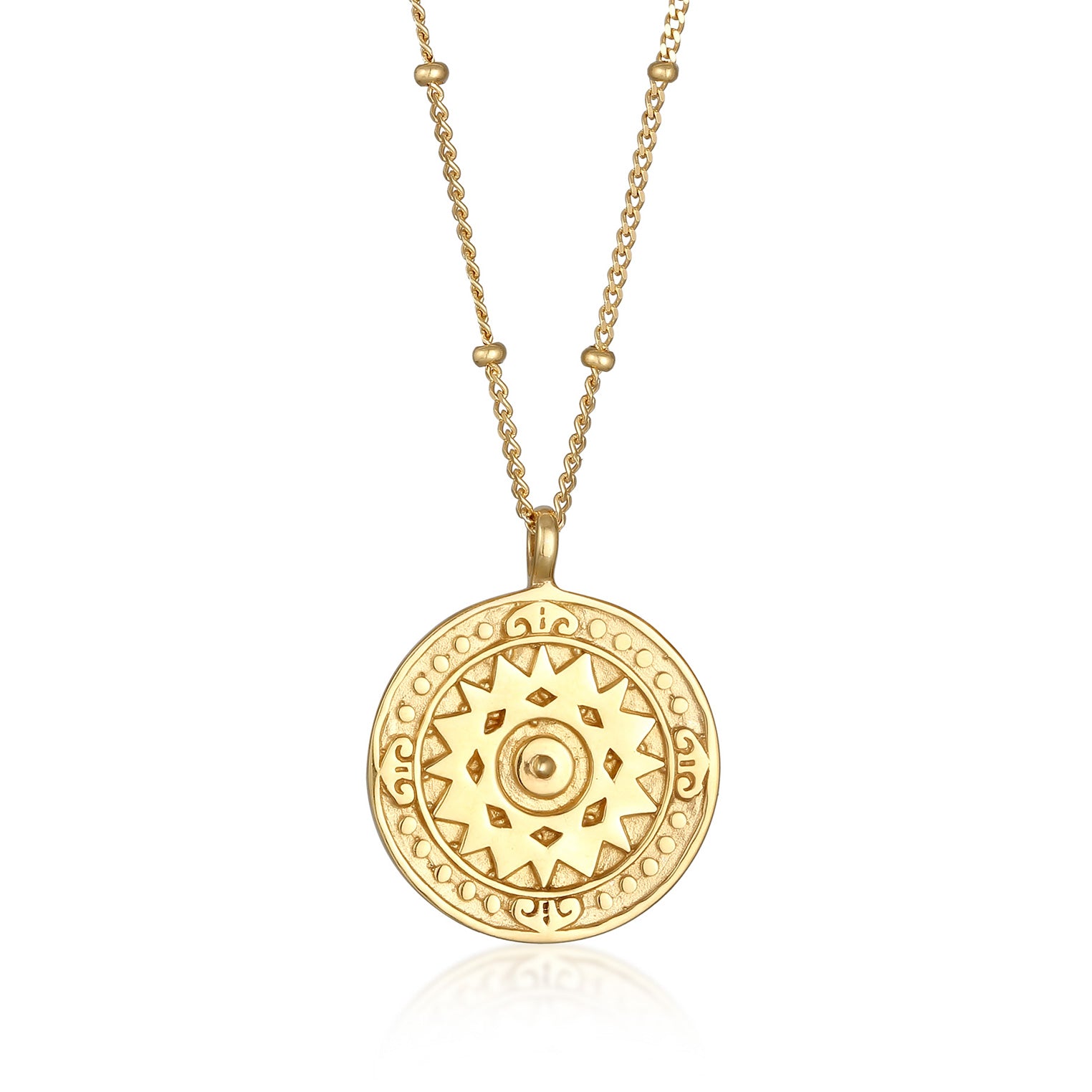 Gold Perhiasan Wanita Perak Asli - Silver Kalung Ornament Lapis Emas