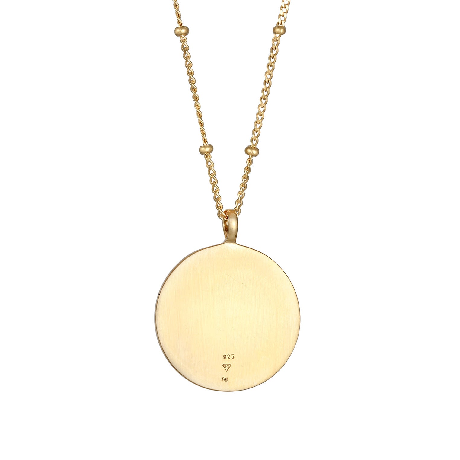 Gold Perhiasan Wanita Perak Asli - Silver Kalung Ornament Lapis Emas