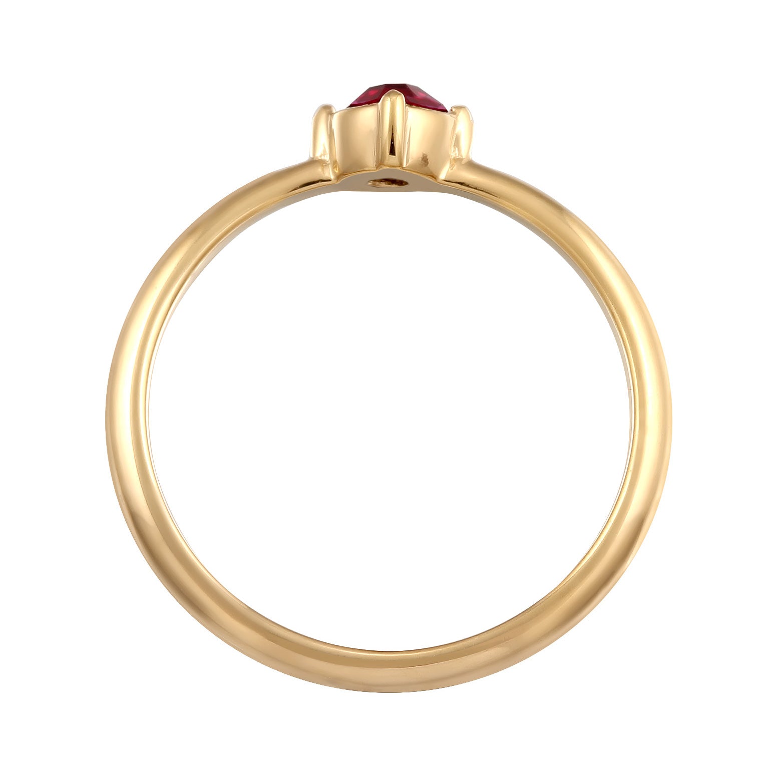 Gold Cincin Perhiasan Perak 925 Wanita Fuchsia Crystals Gold Plated