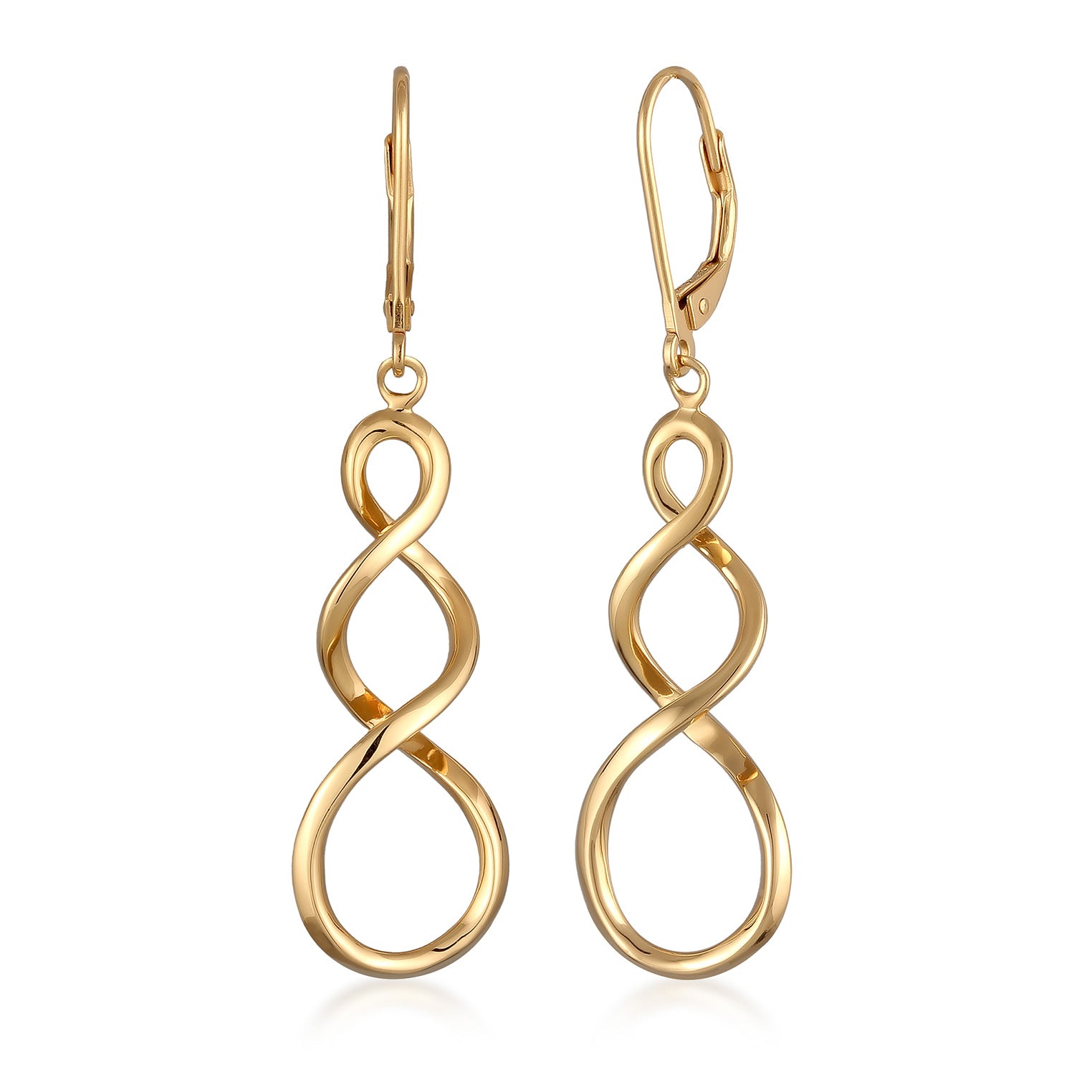 Gold Perhiasan Wanita Perak Asli - Silver Anting Spiral Gold Plated