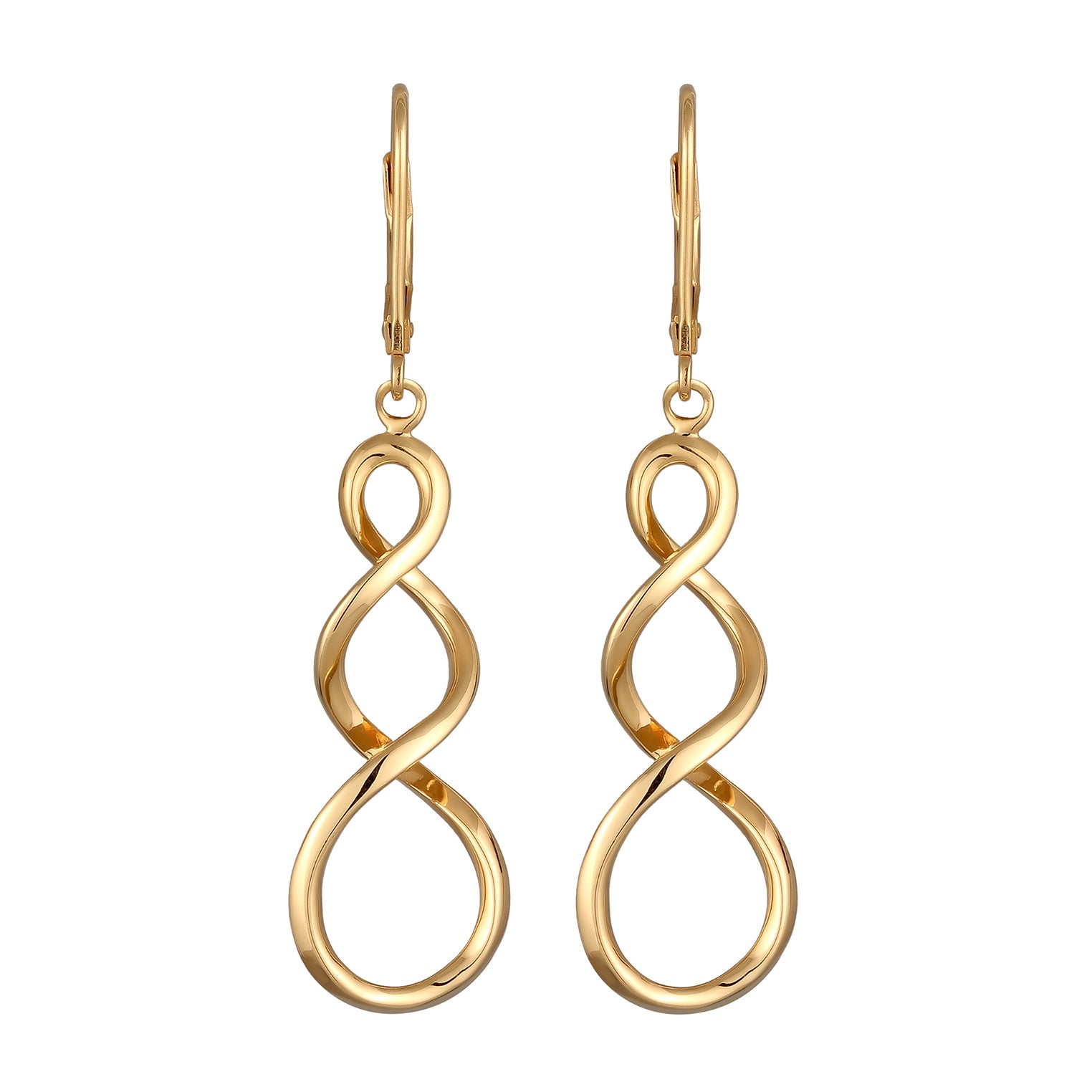 Gold Perhiasan Wanita Perak Asli - Silver Anting Spiral Gold Plated