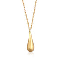 Gold Kalung Perhiasan Perak 925 Wanita Drop Pendant Gold Plated