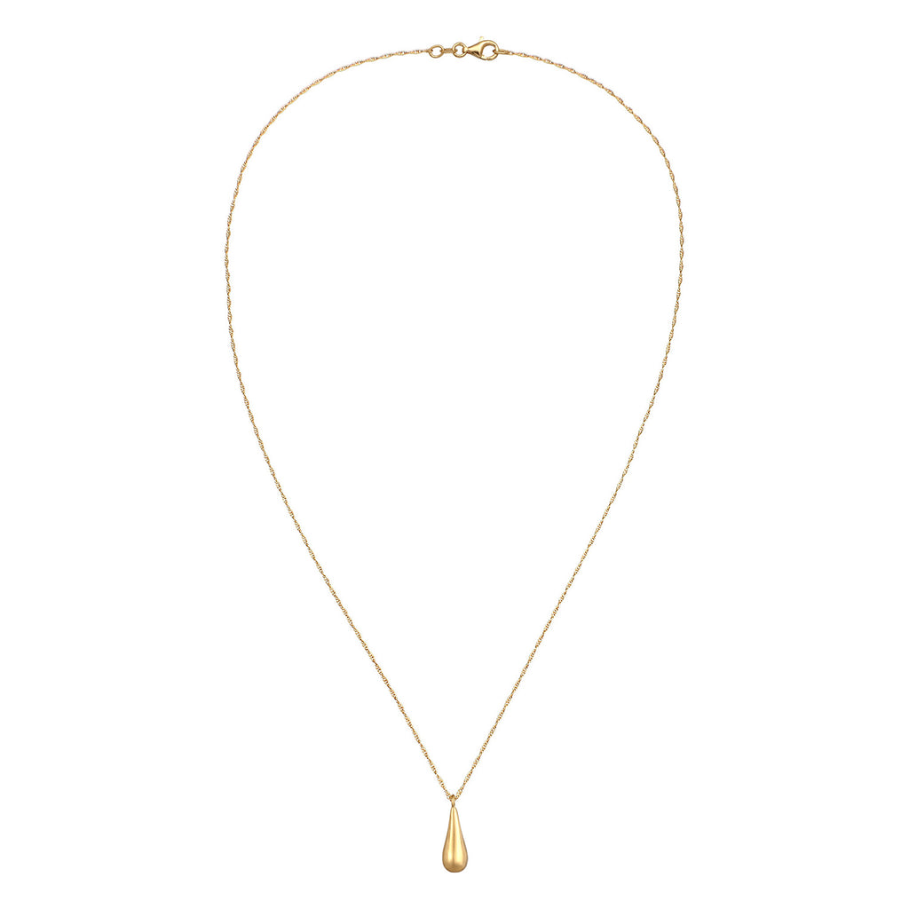 Gold Perhiasan Wanita Perak Asli - Silver Kalung Drop Pendant Gold Plated