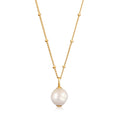 Gold Kalung Perhiasan Perak 925 Wanita Baroque Freshwater Pearl Gold Plated