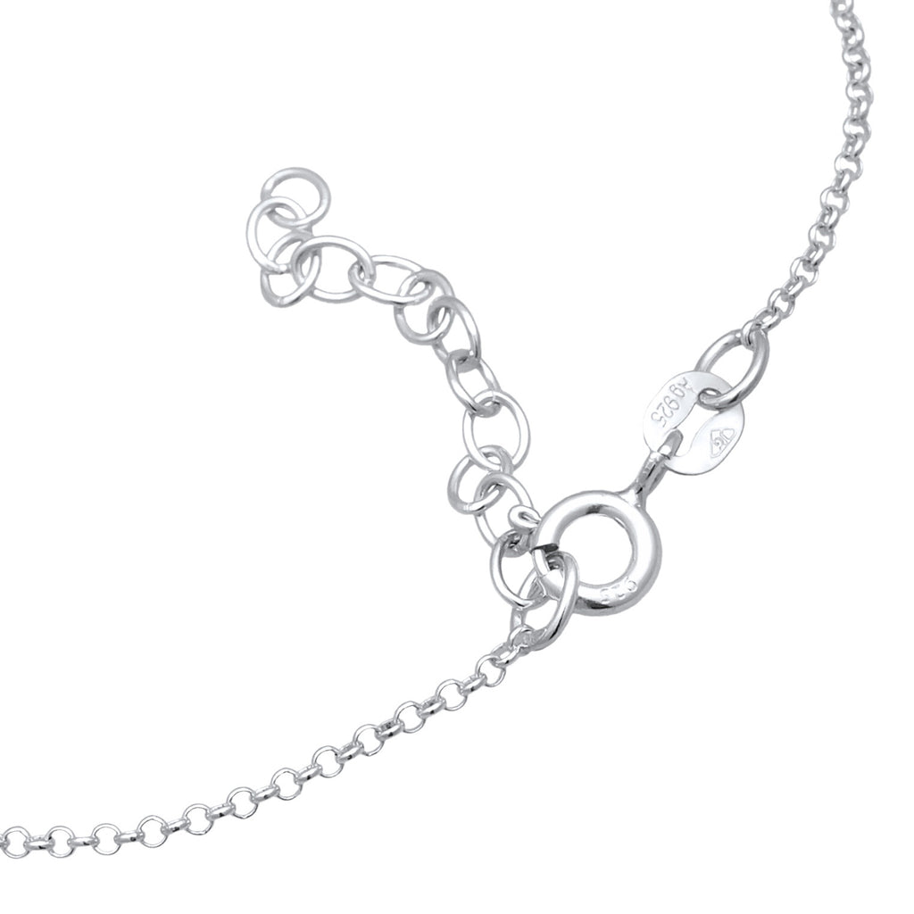 Blue Perhiasan Wanita Perak Asli Gelang Hand Chain Crystals