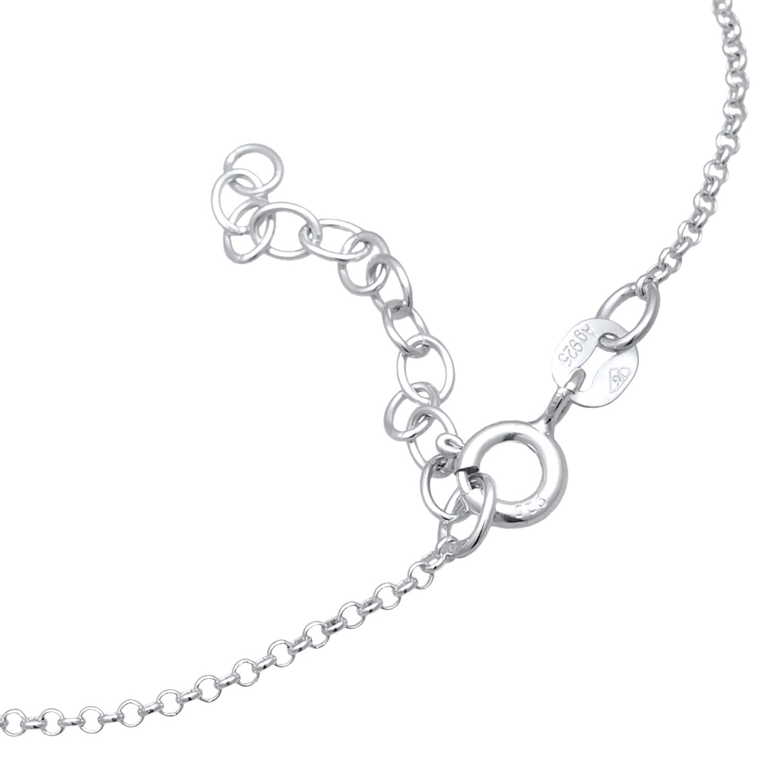 Blue Perhiasan Wanita Perak Asli Gelang Hand Chain Crystals