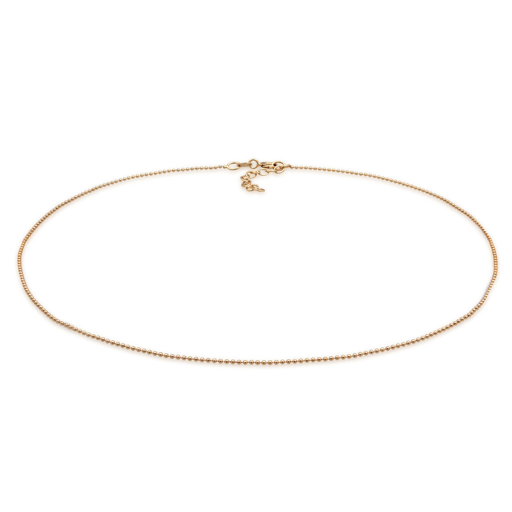 Gold Perhiasan Wanita Perak Asli Lapis Emas Kalung Ball Choker