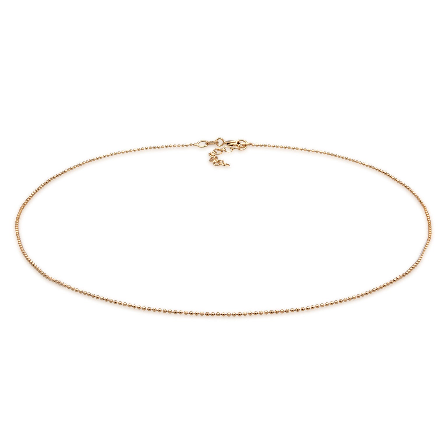 Gold Perhiasan Wanita Perak Asli Lapis Emas Kalung Ball Choker