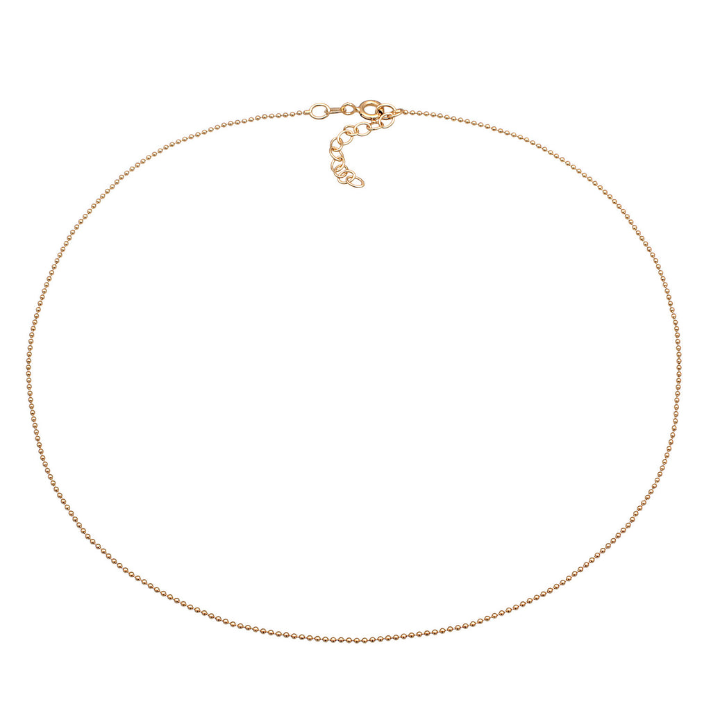 Gold Perhiasan Wanita Perak Asli Lapis Emas Kalung Ball Choker