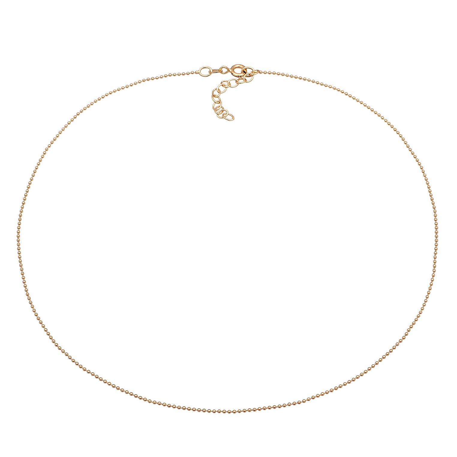 Gold Perhiasan Wanita Perak Asli Lapis Emas Kalung Ball Choker
