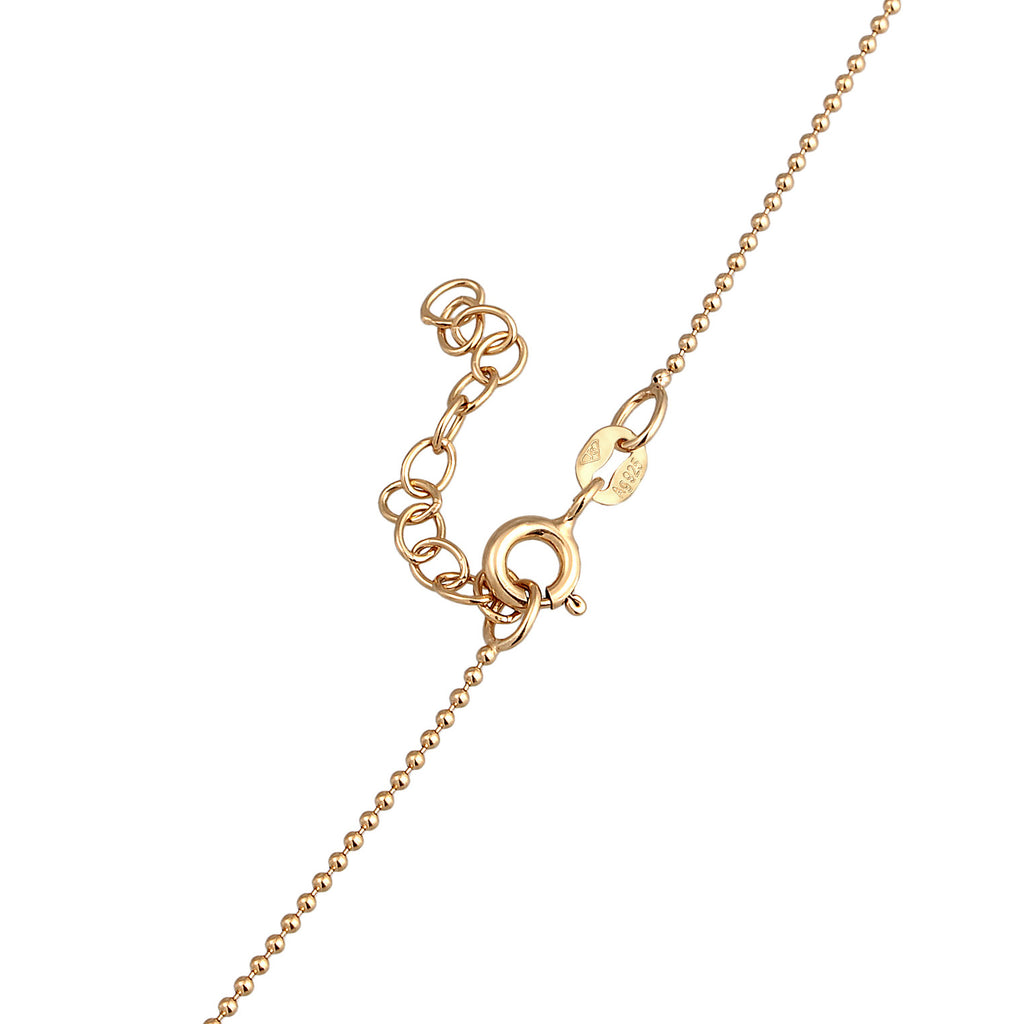 Gold Perhiasan Wanita Perak Asli Lapis Emas Kalung Ball Choker