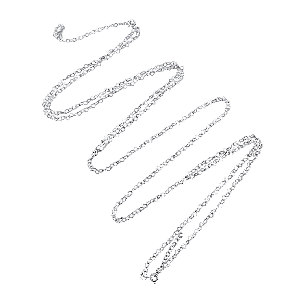 Ladies body chain waist heart love in 925 sterling silver
