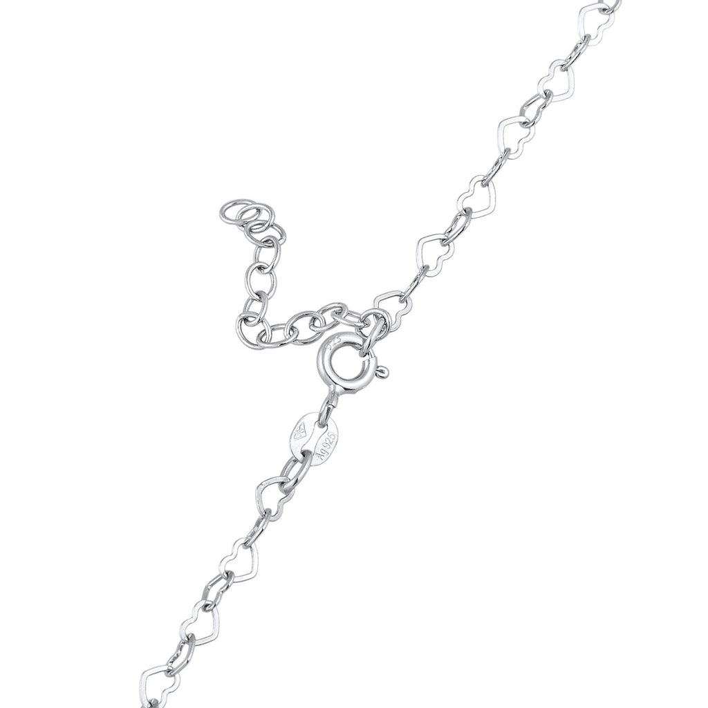 Ladies body chain waist heart love in 925 sterling silver