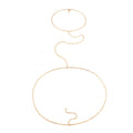 Ladies body chain waist heart love in 925 sterling silver gold plated