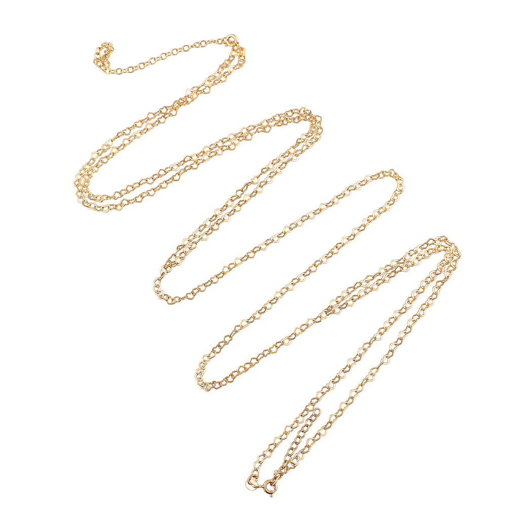 Ladies body chain waist heart love in 925 sterling silver gold plated