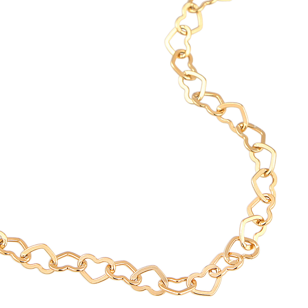 Ladies body chain waist heart love in 925 sterling silver gold plated